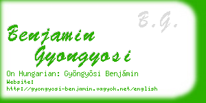 benjamin gyongyosi business card